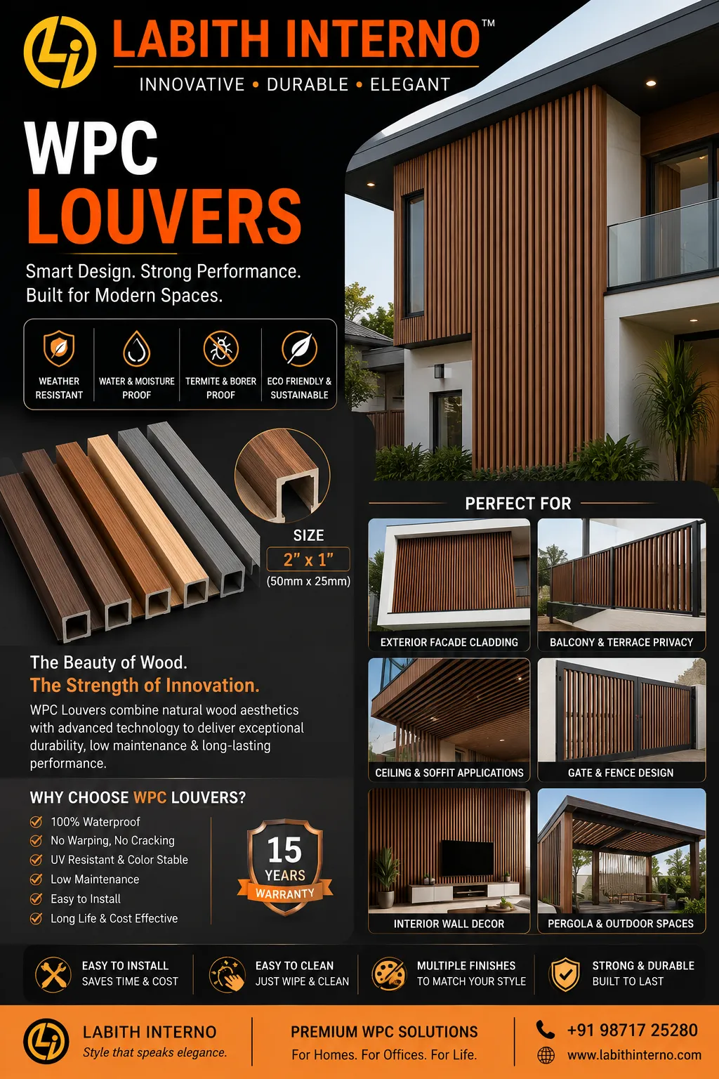 WPC Louvers premium interior finish