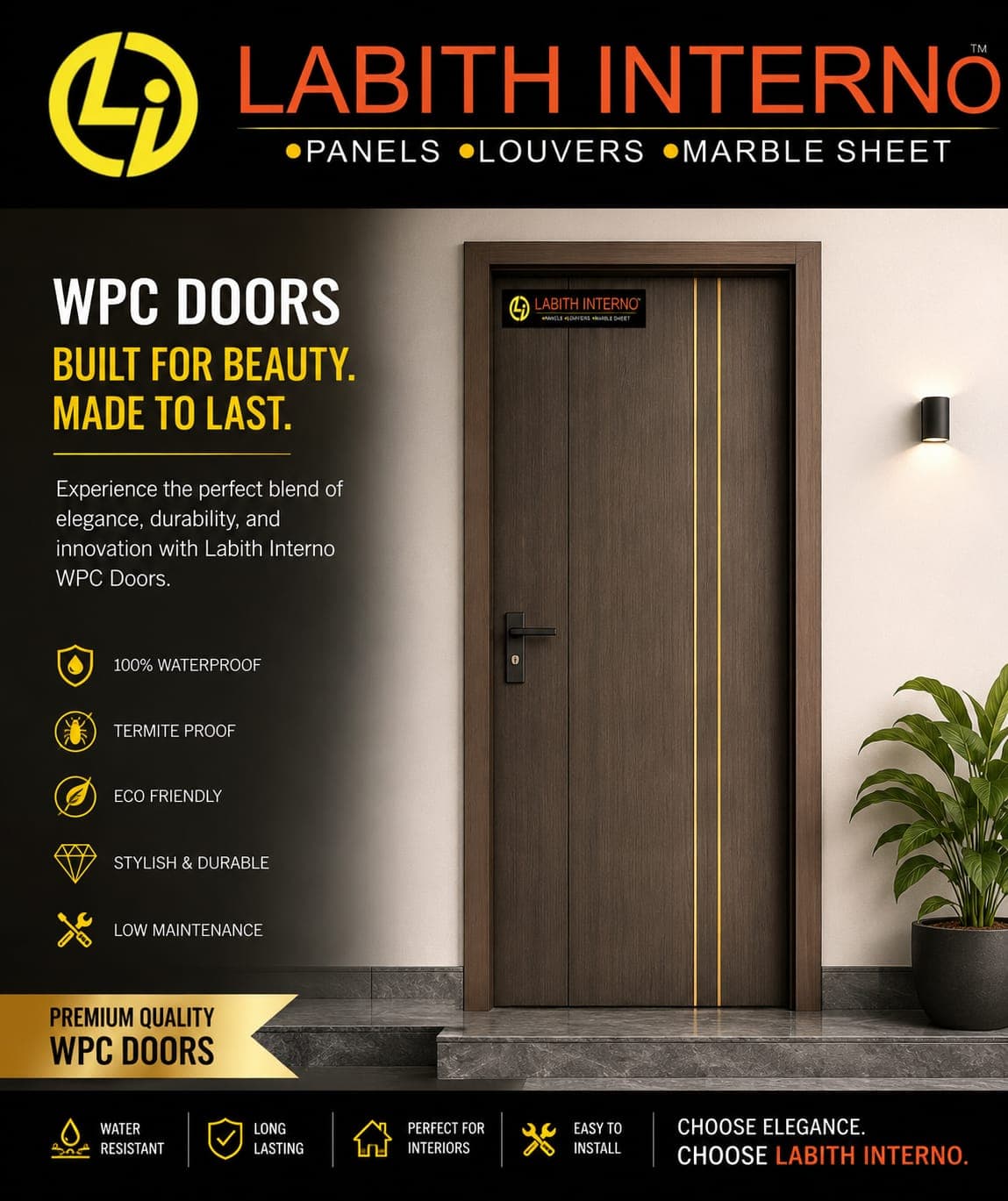 WPC Doors & Frames premium interior finish